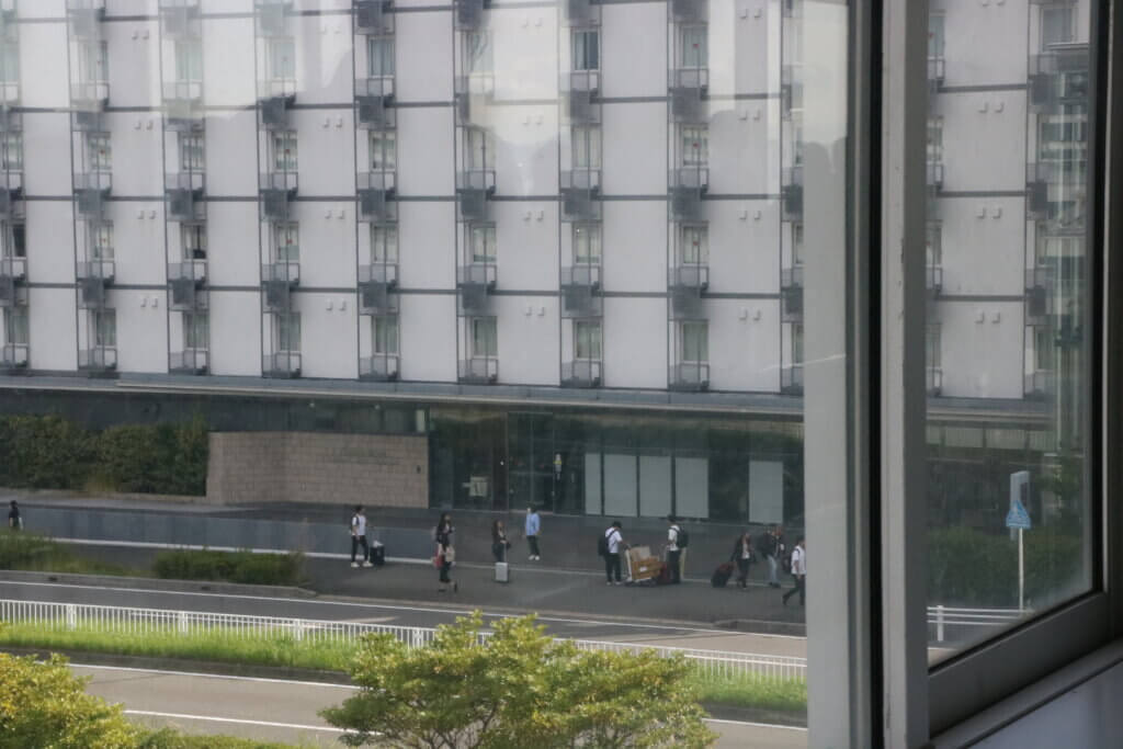 大きな荷物を運んでいますね