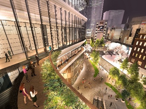 MICEエリア屋外デッキイメージ（夜景）