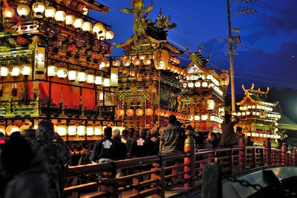 古川祭2日目（4月20日）の「夜祭」
